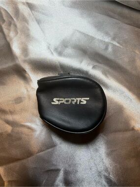 Vintage 1970s Black 'SPORTS' Zip Pouch and Glasses